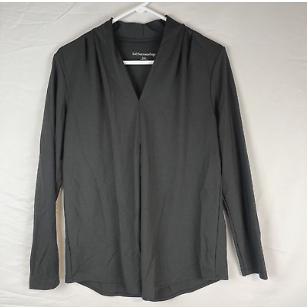 Soft Surroundings Black Stretch blouse tunic medium